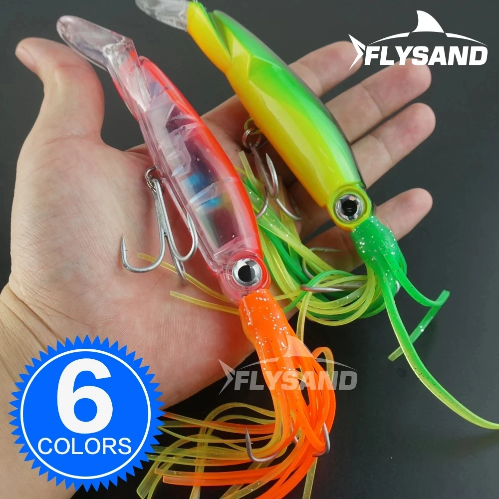 Fishing Hook Size - FLYSAND كبير محاكاة الحبار الصلب الصيد