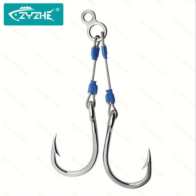 خطاف صيد ZYZHE من الفولاذ عالي - مراجعة Fishing Hook Barbless وسعره