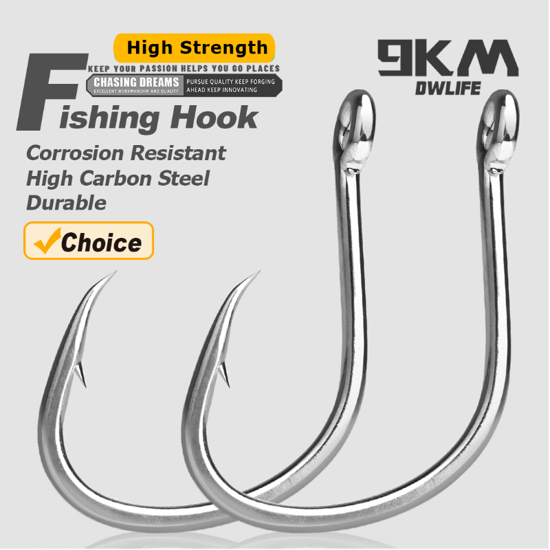 9 كجم خطاف صيد للمياه المالحة  - مراجعة Fishing Hook Barbless وسعره