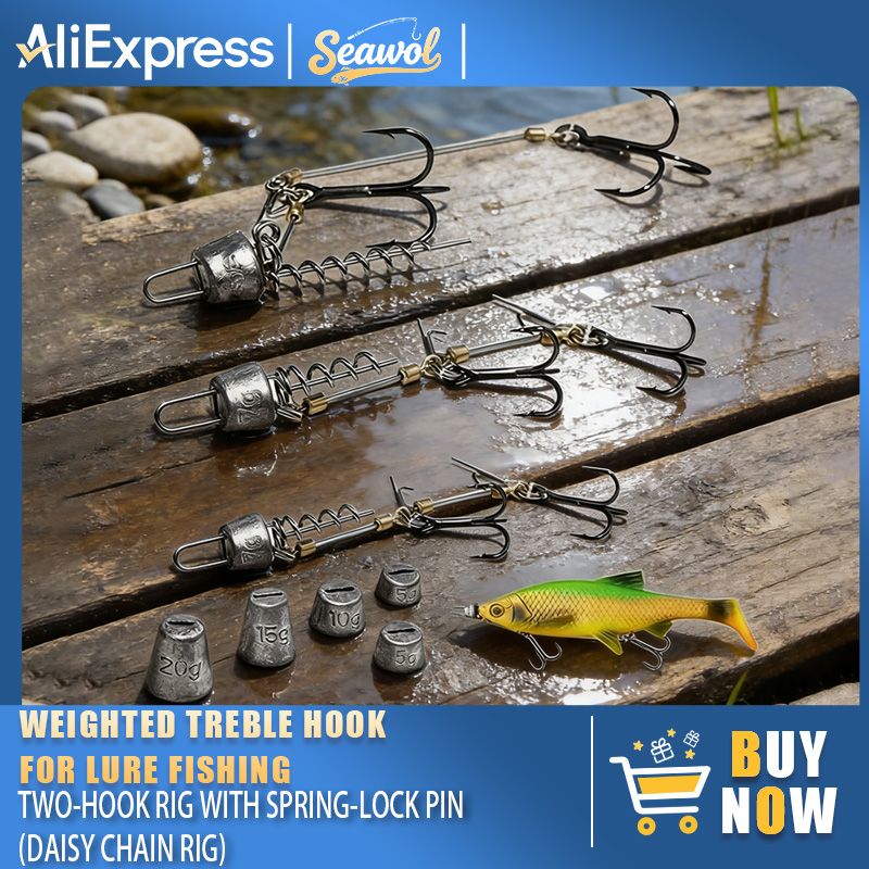 مجموعات خطافات صيد السمك الفول - مراجعة Fishing Hook Treble وسعره